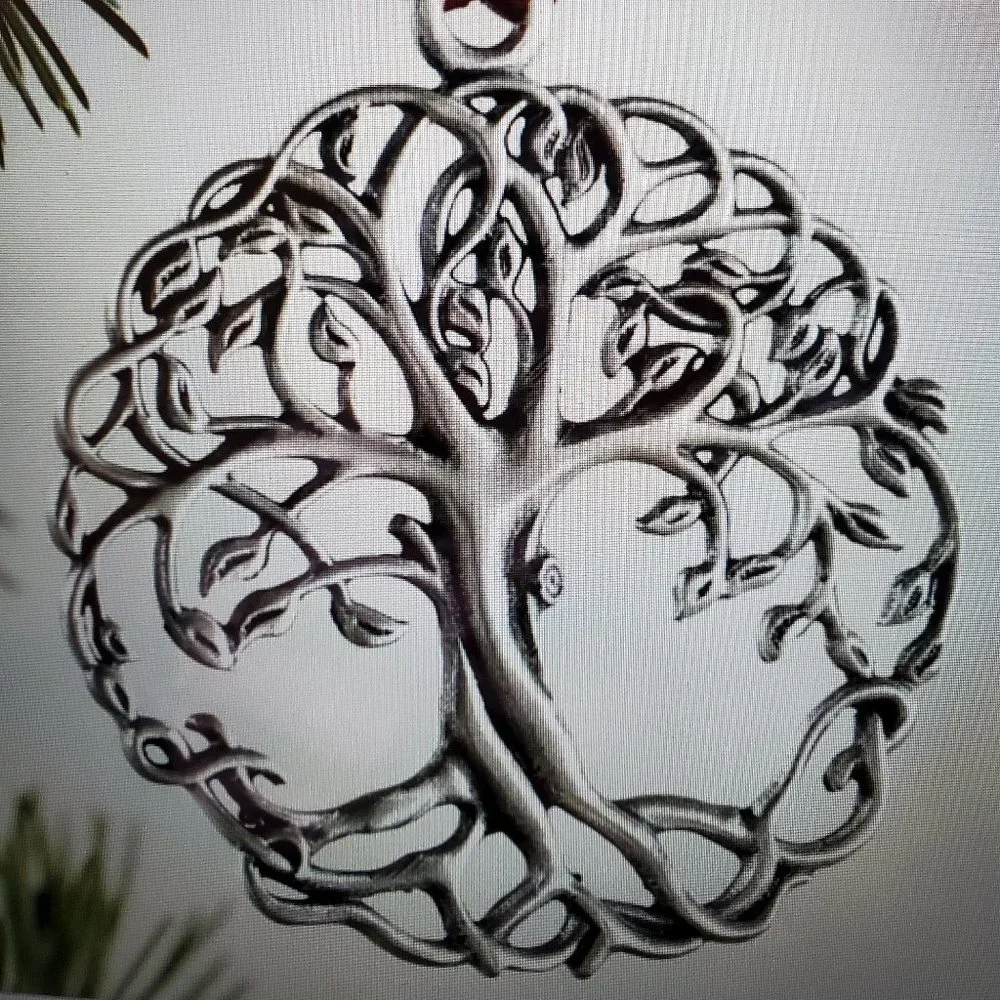 Solid Pewter Tree of Life Ornament
